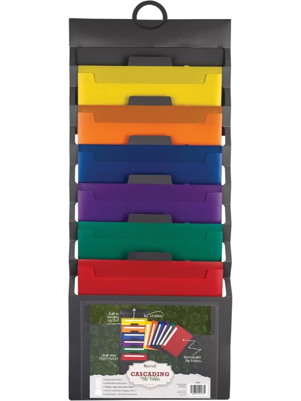 Cascading Wall File Organizer, Classrom Organization and Storage, 6 Removable Po
